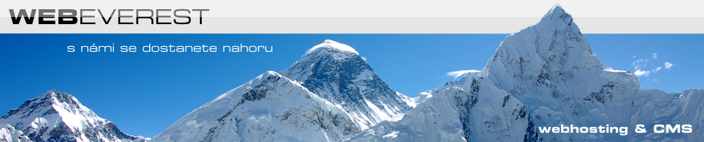 WEBEVEREST CMS - webhosting - registrace domén